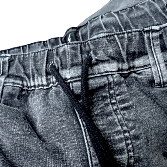 DNM.WRKS JACKSON - 5 Pocket Moto Pintuck Jogger - Dark Grey Wash - Picture 6 of 8